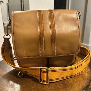 Coach Map Bag with Varsity Stripe